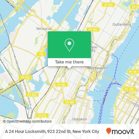 Mapa de A 24 Hour Locksmith, 923 22nd St