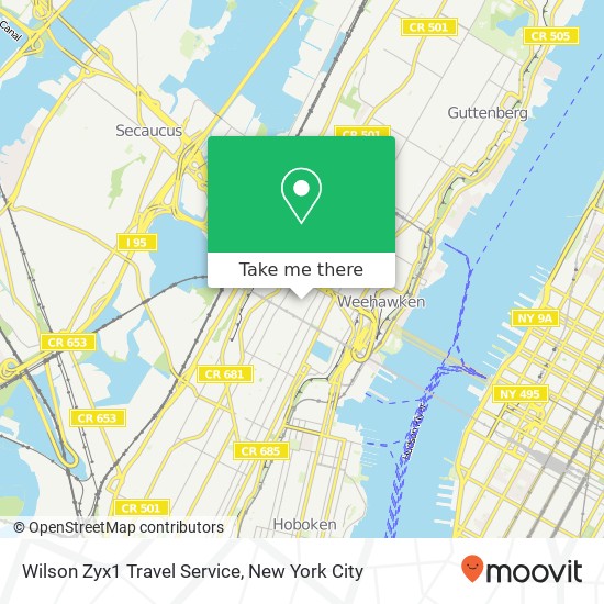Wilson Zyx1 Travel Service map