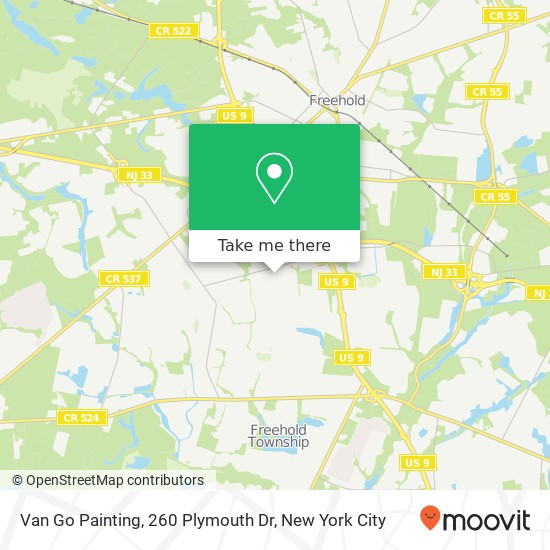 Mapa de Van Go Painting, 260 Plymouth Dr