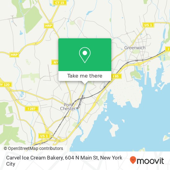 Mapa de Carvel Ice Cream Bakery, 604 N Main St