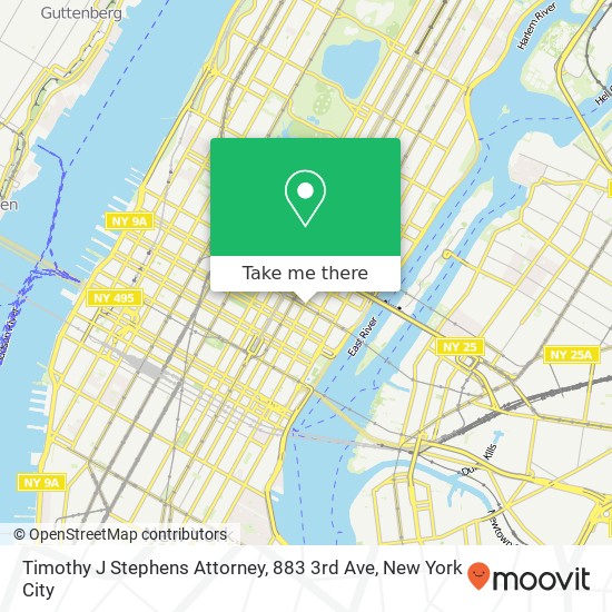 Timothy J Stephens Attorney, 883 3rd Ave map