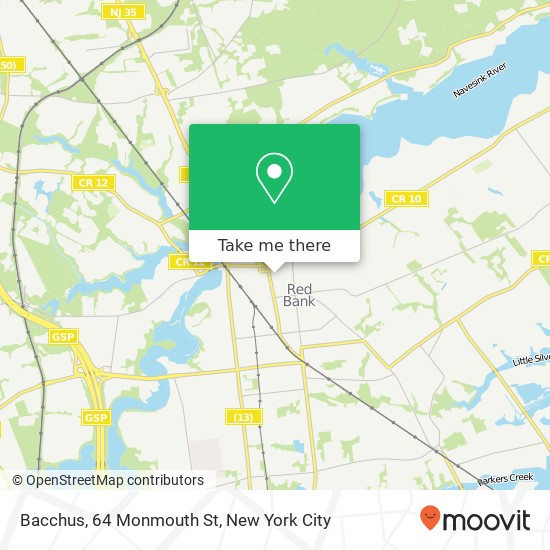 Bacchus, 64 Monmouth St map