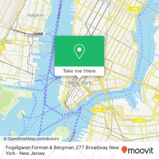 Mapa de Fogelgaren Forman & Bergman, 277 Broadway