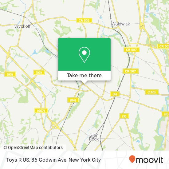 Toys R US, 86 Godwin Ave map