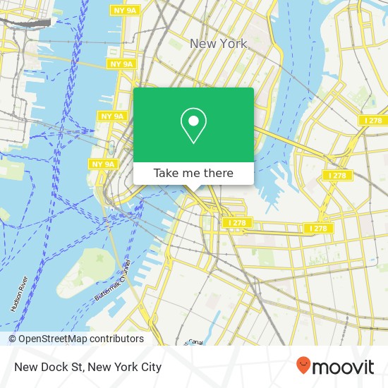 Mapa de New Dock St, Brooklyn (New York), NY 11201