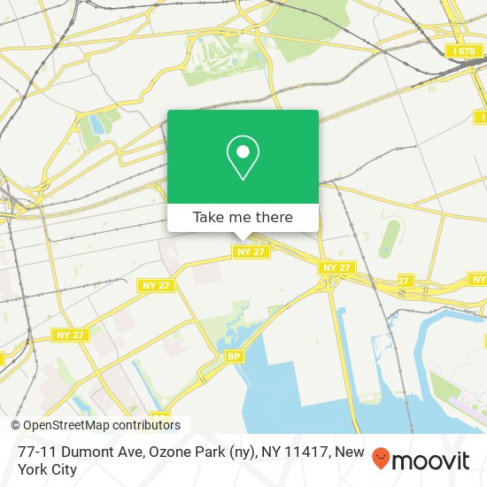 77-11 Dumont Ave, Ozone Park (ny), NY 11417 map