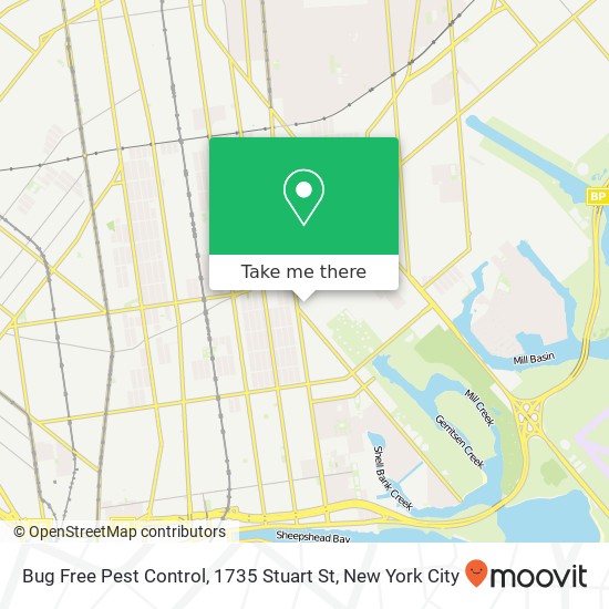 Bug Free Pest Control, 1735 Stuart St map