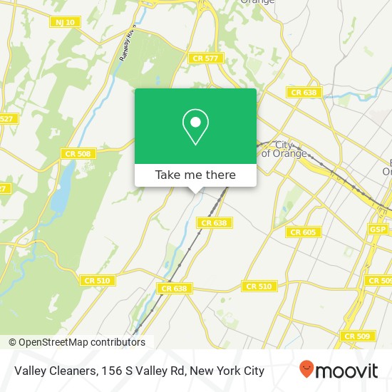 Mapa de Valley Cleaners, 156 S Valley Rd