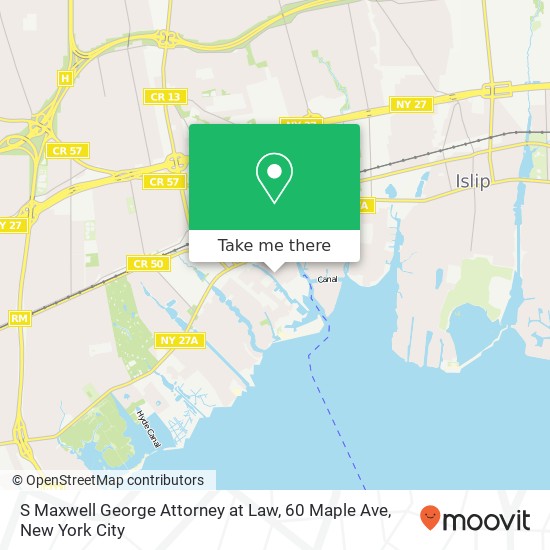 Mapa de S Maxwell George Attorney at Law, 60 Maple Ave