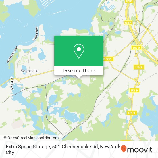 Extra Space Storage, 501 Cheesequake Rd map