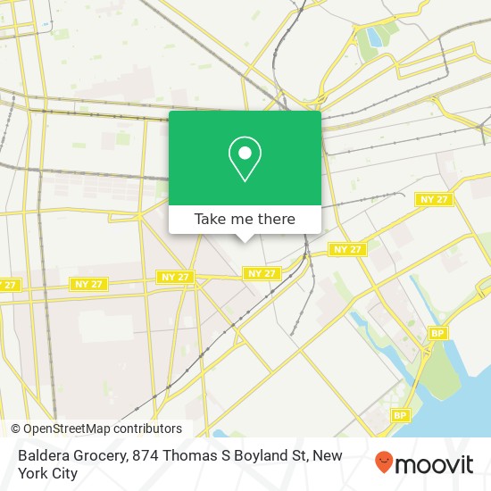 Baldera Grocery, 874 Thomas S Boyland St map