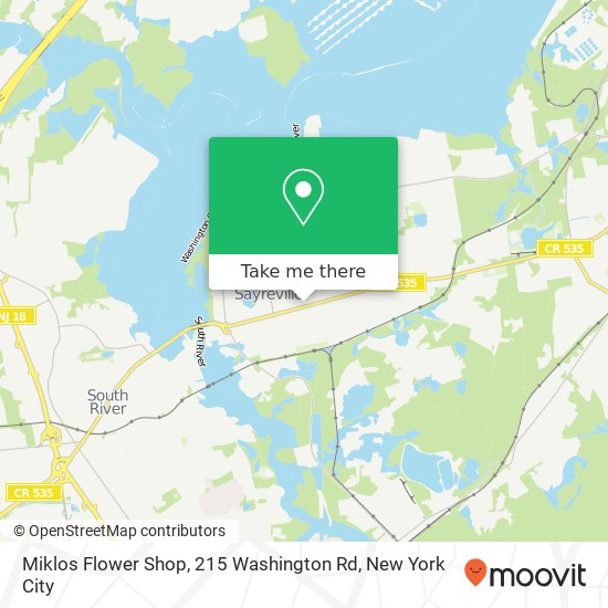 Miklos Flower Shop, 215 Washington Rd map