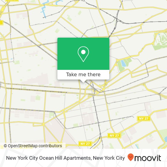 New York City Ocean Hill Apartments map