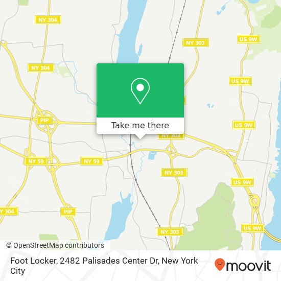 Mapa de Foot Locker, 2482 Palisades Center Dr