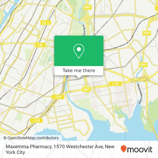 Maxemma Pharmacy, 1570 Westchester Ave map