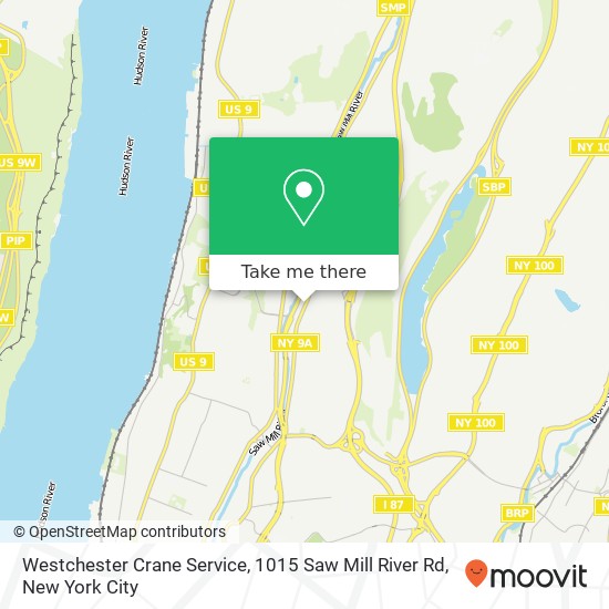 Mapa de Westchester Crane Service, 1015 Saw Mill River Rd