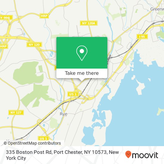Mapa de 335 Boston Post Rd, Port Chester, NY 10573
