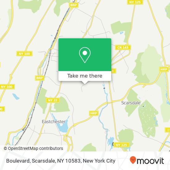 Mapa de Boulevard, Scarsdale, NY 10583