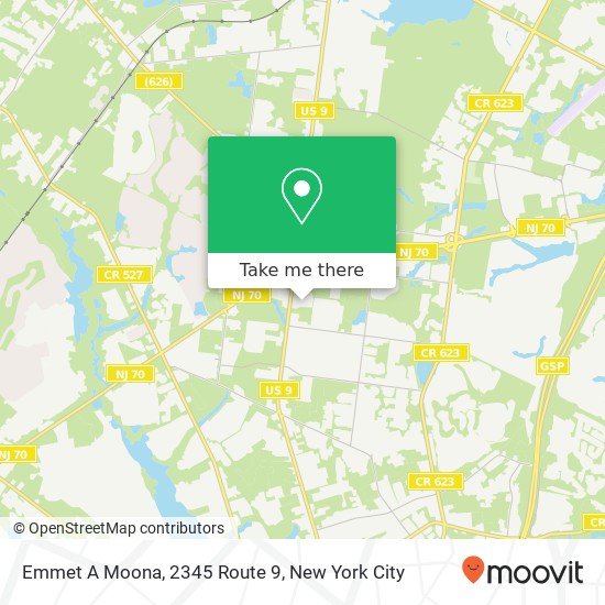 Emmet A Moona, 2345 Route 9 map
