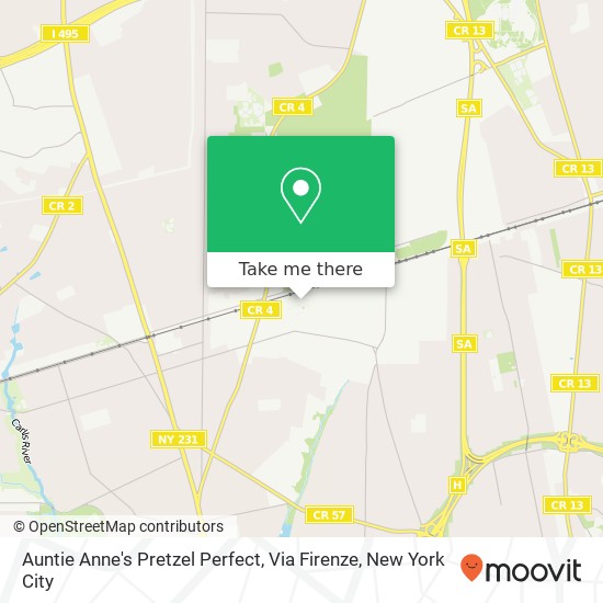 Mapa de Auntie Anne's Pretzel Perfect, Via Firenze