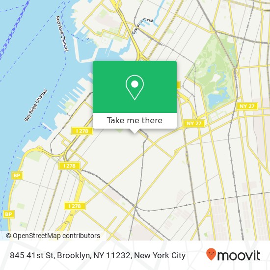845 41st St, Brooklyn, NY 11232 map