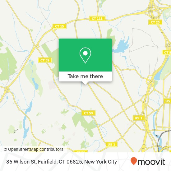 Mapa de 86 Wilson St, Fairfield, CT 06825