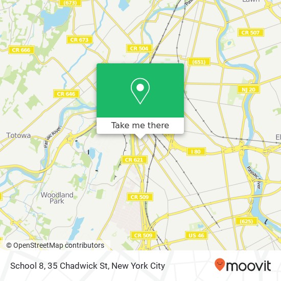 Mapa de School 8, 35 Chadwick St