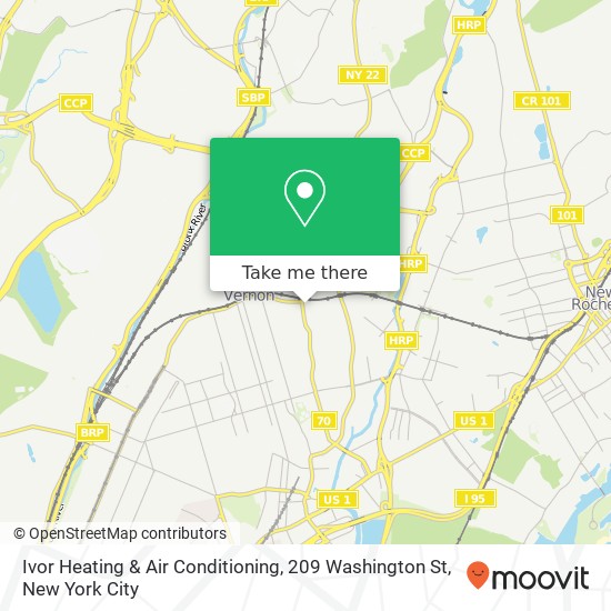 Mapa de Ivor Heating & Air Conditioning, 209 Washington St