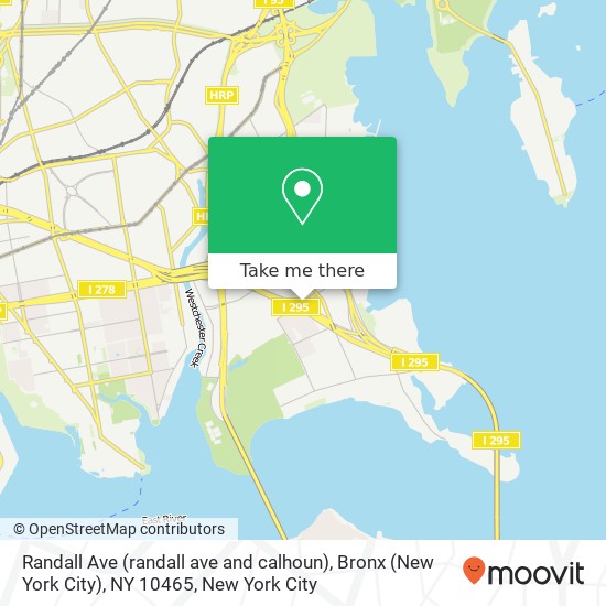 Mapa de Randall Ave (randall ave and calhoun), Bronx (New York City), NY 10465