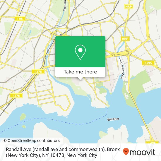 Mapa de Randall Ave (randall ave and commonwealth), Bronx (New York City), NY 10473