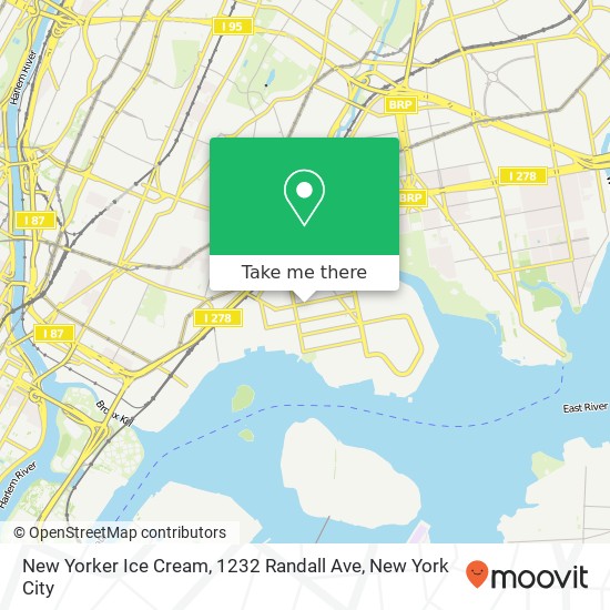 Mapa de New Yorker Ice Cream, 1232 Randall Ave