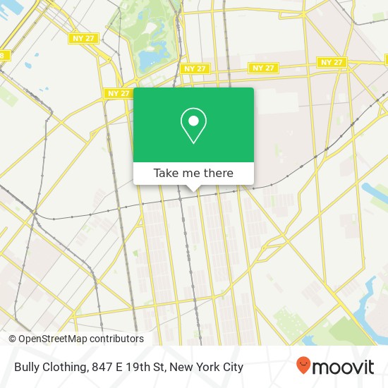 Bully Clothing, 847 E 19th St map