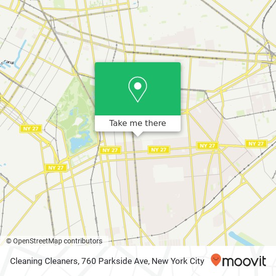 Mapa de Cleaning Cleaners, 760 Parkside Ave