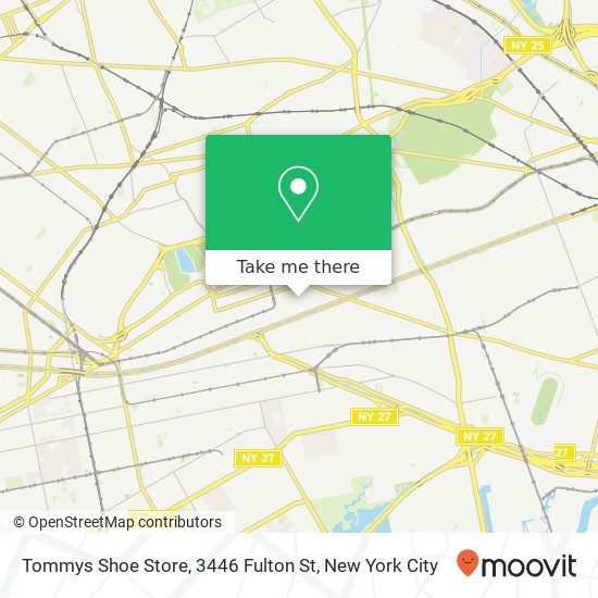 Tommys Shoe Store, 3446 Fulton St map