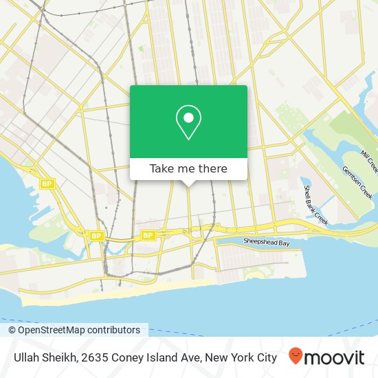 Mapa de Ullah Sheikh, 2635 Coney Island Ave