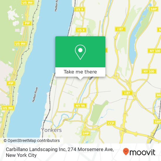 Mapa de Carbillano Landscaping Inc, 274 Morsemere Ave