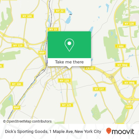 Mapa de Dick's Sporting Goods, 1 Maple Ave