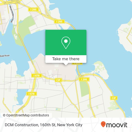 DCM Construction, 160th St map