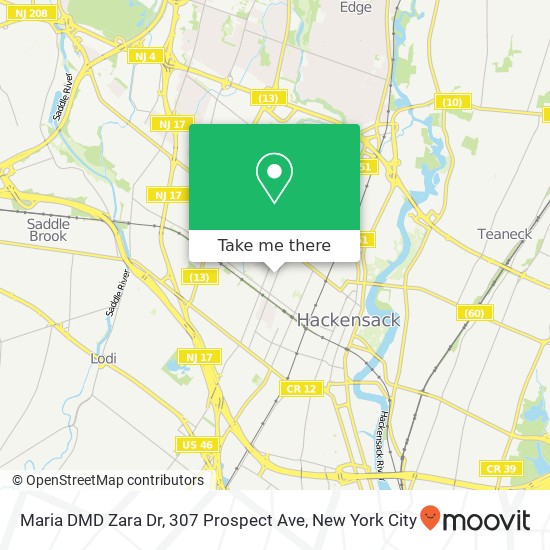 Maria DMD Zara Dr, 307 Prospect Ave map