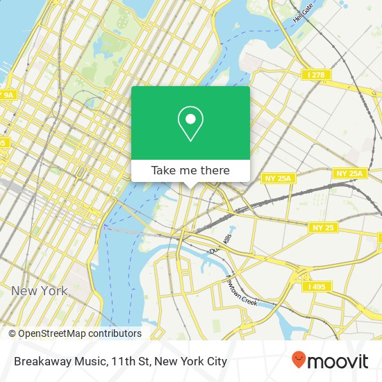 Mapa de Breakaway Music, 11th St