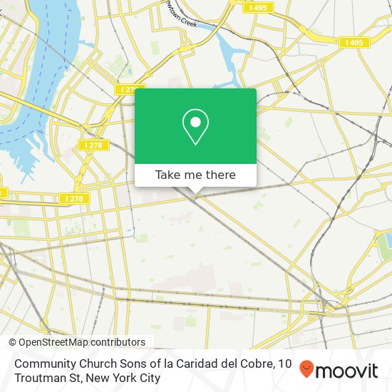 Mapa de Community Church Sons of la Caridad del Cobre, 10 Troutman St