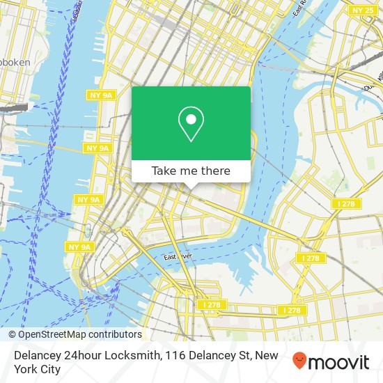 Delancey 24hour Locksmith, 116 Delancey St map