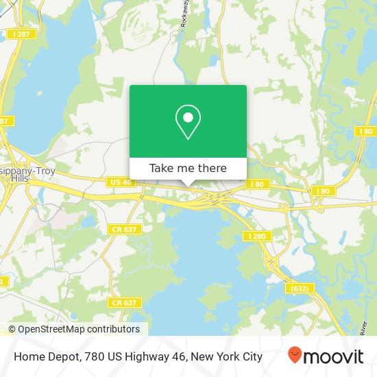 Mapa de Home Depot, 780 US Highway 46