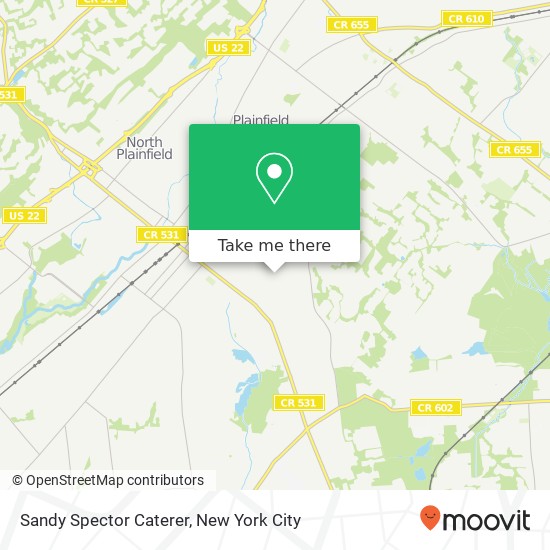 Sandy Spector Caterer map