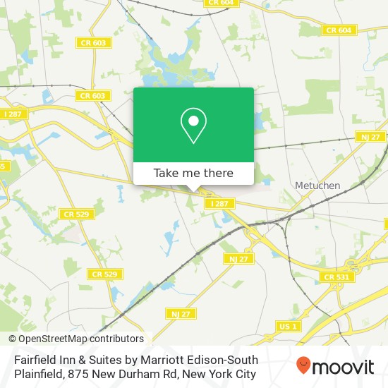 Fairfield Inn & Suites by Marriott Edison-South Plainfield, 875 New Durham Rd map