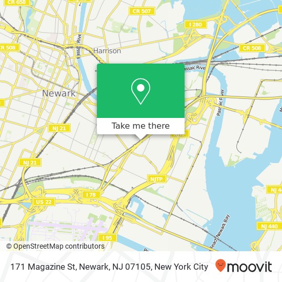 Mapa de 171 Magazine St, Newark, NJ 07105