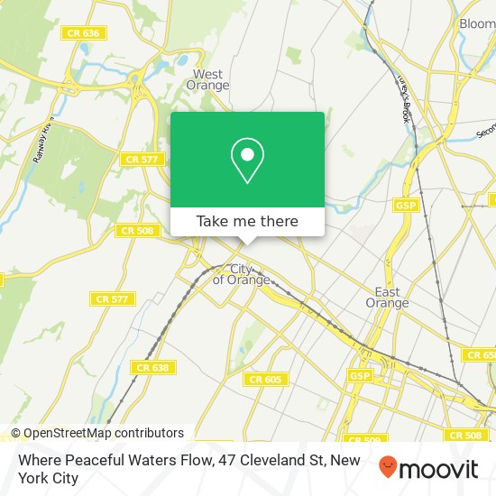 Mapa de Where Peaceful Waters Flow, 47 Cleveland St