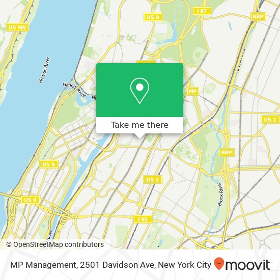 Mapa de MP Management, 2501 Davidson Ave