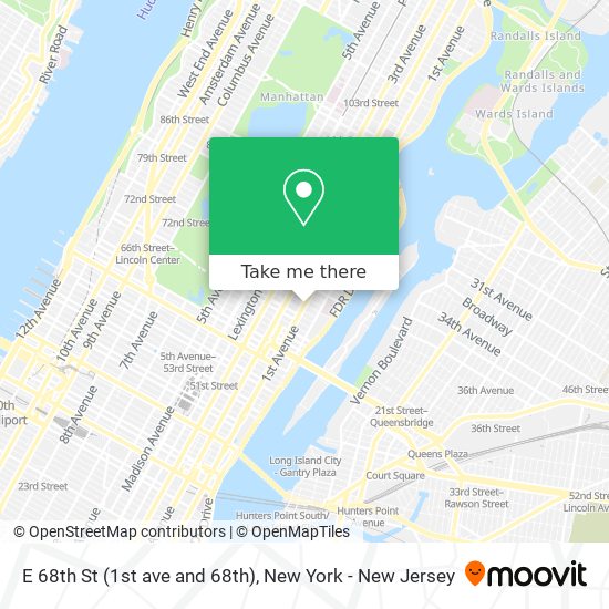 Mapa de E 68th St (1st ave and 68th)