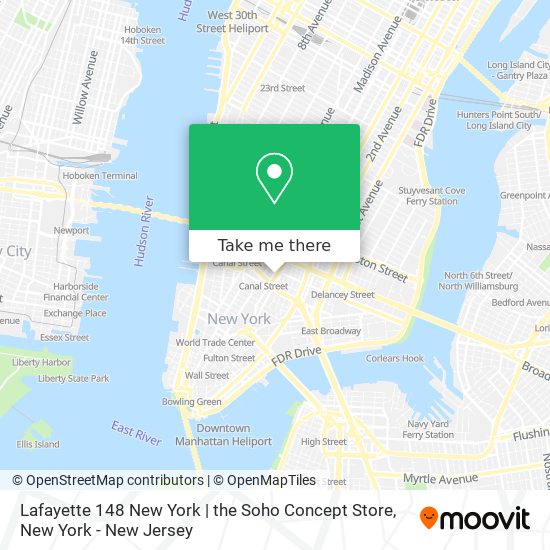 Mapa de Lafayette 148 New York | the Soho Concept Store
